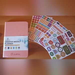 New Undated Planner/Dates/Journal and Goalkeeping Suede Bound Book